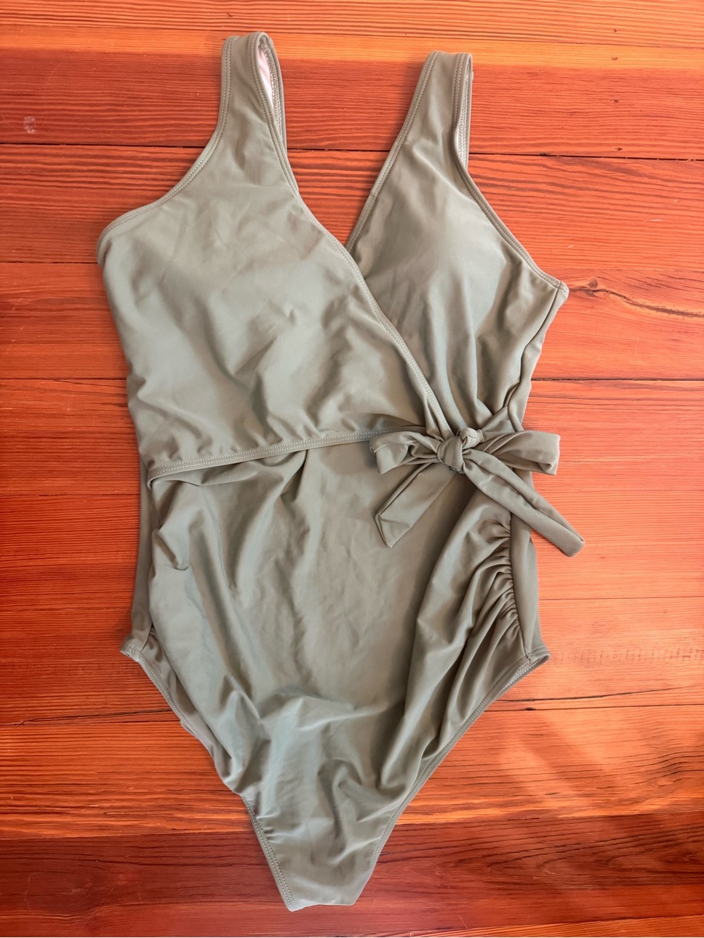 Green maternity swimsuit